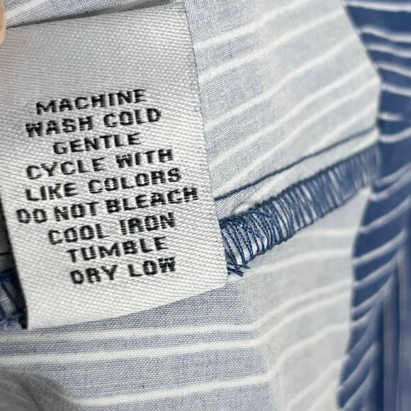 Habitat Clothes To Live In Power Stretch Swing Jacket M Blue Stripe Lagenlook - Picture 11 of 12